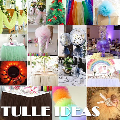 Lavender Tulle Fabric Rolls 54 Inch by 40 Yards Tulle Bolt Spool for Wedding Decorations DIY Tutu Baby Shower Table Skirt Ceiling Decor Birthday Party Craft Supplies