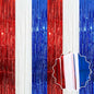 6 Pack White Blue Red Foil Fringe Curtains Backdrop, 3.28 x 8.2 Ft Metallic Streamers Tinsel Curtains Background for Photo Booth, Birthday, Weddings, Carnivals, Graduation, Themed Party Decorations