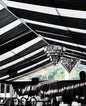 6 Panels Black Ceiling Drapes for Wedding 5ftx30ft Chiffon Fabric Arch Draping Curtains Sheer Drapery for Party Ceremony Birthday Baby Shower Reception Stage Swag Ceiling Decorations