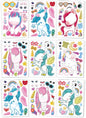Aowplc 30 Sheets Make a Unicorn Stickers for Kids Party Favors, Birthday Decorations & Craft Activities