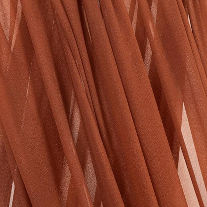 Terracotta Fall Thanksgiving Elegant Arch Draping Fabric Outdoor 1 Panel 29" × 20Ft Sheer Chiffon Curtain Drapes for Wedding Ceremony Birthday Party Garden Brunch
