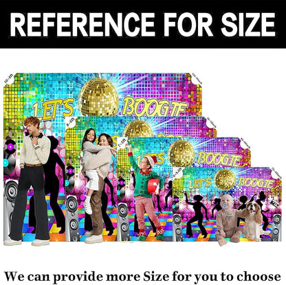 Disco Backdrop 7X5ft Retro Glow Party 70s 80s 90s Theme Stage Dance Background Disco Party Decoration Disco Ball Banner Dance Backdrop for Birthday Party Prom Portrait Photo Props Polyester, Multi