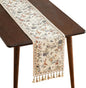 ISAENNE Designer Linen Table Runner 102 Inches Long,Elegant Floral Bird Pattern Table Runners for Dining Room,Farmhouse Rustic Kitchen Decor,Thanksgiving,Christmas,12"*102"-Cornucopia