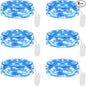 Lakumu 6 Pack Fairy Lights Battery Operated -7FT 20LED String Lights Silver Wire Firefly Starry Lights for DIY Christmas Decorations Mason Jar Wedding Party Centerpiece Table Decor, Blue