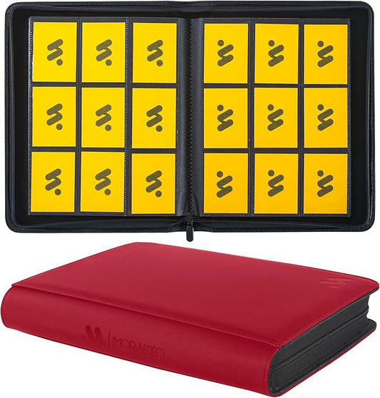 Card Binder 9 Pockets,Trading Card Binder Holds up to 864 Cards with 48 Sleeves,Zipper Card Holder Album Compatible with TCG Card/Game Cards/Sports Card