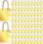 Sherr 100 Pack Mini Gift Bags Bulk, 4 x 2.75 x 4.5 Inches Paper Bags with Tags, Extra Small Paper Gift Boxes with Handles for Birthday, Party Favors, Weddings, Small Business(Gold)