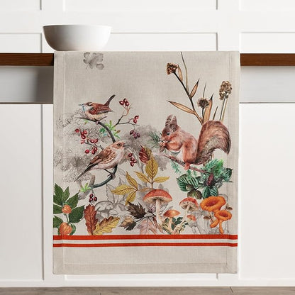 Maison d' Hermine Table Runner 100% Cotton Single Layer Table Runners 108 inches Long for Thanksgiving Christmas Decorations Home Kitchen Dining Party Wedding (Recolte, 14.5" x 108")