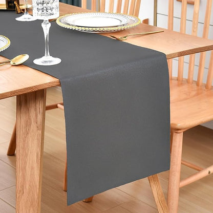 Farmhouse Grey Table Runner Dining Table Runners 72 Inches Long Coffee Table Runner for Dresser Living Room Bedroom Holiday Party Banquet 12X72 Inch