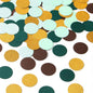 Sage-Green Gold Brown Party Decorations - 300pcs Confetti Paper Dot Table Decor for Gender Neutral Baby Shower Decoration,Bridal Shower,Birthday with Rustic,Boho,Woodland Theme