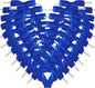 50pcs 2-1/2 Inch Blue Satin Ribbon Bows with Twist Tie Bows for Christmas Tree Decoration Gift Packing&Wrapping(Blue)