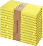 Urban Villa Yellow Napkins Solid Set of 12 Cloth Dinner Napkins Size 20x20 Inches Cloth Napkins 100% Cotton with Mitered Corners Ultra Soft Dinner Napkins