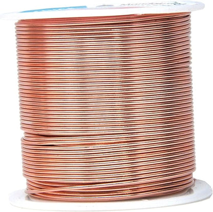 Mandala Crafts 18 Gauge Anodized Aluminum Craft Wire for Jewelry Making - 450 FT Colored Flexible Silver Copper Gold True Blue Purple Pink Wire - Bendable for Bonsai Armature Crafting Sculpting