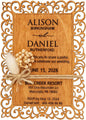 Personalized Wedding Invitations, Laser Cut Wedding Invitation, Flower Wooden Invitations with Envelopes & Stickers, Easy Personalization, 5 Different Color Options
