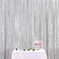 Poise3EHome 6FT x 6FT Sequin Photography Backdrop Curtain for Party Decoration, Silver