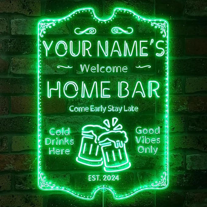 ADVPRO Personalized Your Name Home Bar RGB Dynamic Glam LED Sign - Cut-to-Edge Shape - Smart 3D Decoration - Multicolor Signage st06s32-fnd-p11a-tm-c