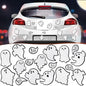 Chinco 18 Pcs Halloween Ghost Car Magnets Reflective Ghost Boo Refrigerator Automotive Magnet Stickers Cute Holiday Fridge Garage Door Decorations Holiday Waterproof Magnetic Decals