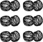 Handmade Round Mesh Black Napkin Rings Holder for Dinning Table Parties Everyday, Set of 12