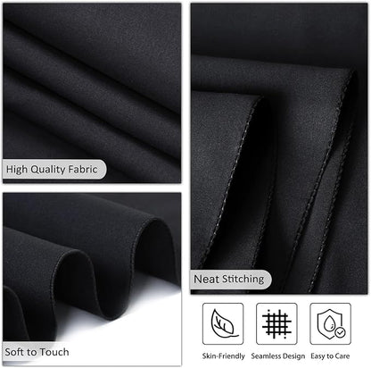 8 Pack Black Tablecloths 60 x 126 Inch Rectangular Table Cloths for Rectangle Tables 8ft, Wrinkle Resistant Black Table Cloth Washable Polyester Fabric for Buffet Wedding Party Banquet
