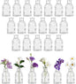 Glass Bud Vases Set of 24, Small Flower Vase in Bulk, Clear Mini Ribbed VaseS for Centerpieces, Modern Wedding Reception Table Decorations
