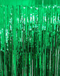 GOER 3.2 ft x 9.8 ft Metallic Tinsel Foil Fringe Curtains Party Photo Backdrop Party Streamers for St. Patrick's Day,Graduation,New Year Eve Decorations Christmas Wedding Decor (Green,3 Packs)