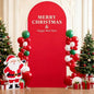 6FT Red Arch Cover - Polyester Fitted Wedding Arch Stand Covers Round Top Chiara Arch Backdrop Cover for Birthday Party Banquet Photo Background Decoration