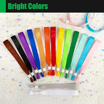 100 Pcs Cloth Event Wristbands, Event Wristbands, Colored Wrist Bands for Events, for Lightweight Concert Wrist Strap for Activities, Party Bracelets for Events ( Color : Multiple colors )