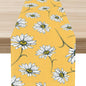 Farmhouse Table Runner, Rustic Wood Plank Spring Daisy Flower Retro Wooden Country Table Center Decor for Home Kitchen Dining Patio Holiday Party Indoor Outdoor Table Decorations, 13"x72" Inch