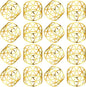 KPOSIYA Set of 20 Napkin Rings with Hollow Out Design Gold Napkin Ring Holder for Wedding Party Holiday Banquet Christmas Dinner Delicate Serviette Buckles Decor Favor (20, Style 2-Gold)