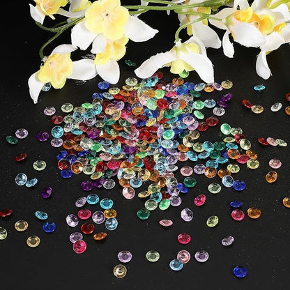 PATIKIL 4000 Pcs Wedding Table Scatter Confetti Crystals 6mm Acrylic Diamonds Vase Fillers Gems for Table Centerpiece Decorations Party Vase Beads, Dark Green