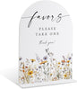 Wedding Signs for Ceremony and Reception, Boho Floral Acrylic Favors Please Take One Sign, Wedding Signage with Stand, Bridal Shower Table Centerpieces, Supplies for Engagement Reception Party, 31