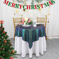 ShinyBeauty Iridescent Green Sequin Tablecloth 54x54” - Square Glitter Overlay for Birthday, Baby Shower, Wedding, Party & Event Decor - Elegant & Sparkly Table Cover