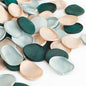 Floroom 300pcs Rose Petals Emerald Green Champagne Faux Silk Flower Petals for Wedding Flower Girl Basket Aisle Scatter Dinner Table Centerpieces Party Confetti Bridal Shower Romantic Night Decoration