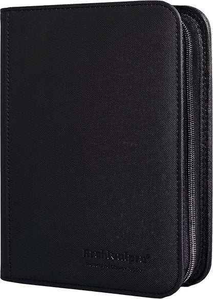 4 Pockets Premium Card Binder 160 Cards Trading Card Binders No Ring Card Storage Display Album(4 Pocket 160 Card Slot,Black)