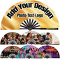 Custom Fans with Your Photo/Text - 13 Inch Personalized Folding Hand Fan for Line Dancing, Weddings, Parties | Decorative Gift for Women, Church Events & Dance Performances (30, 10 Inch)