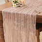 Nude 1 Pack Cheesecloth Table Runner 120 Inch 10 FT Boho Rustic Gauze for Wedding Baby Shower Party Farmhouse Summer Home Decor Washable