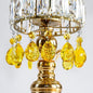H&D HYALINE & DORA 3Inch Crystal Suncatcher Bauhinia Prisms Pendants 10Pcs Chandelier Crystals Replacement Hanging Sun Catcher Beads for DIY Arts Crafts Decor (Yellow)