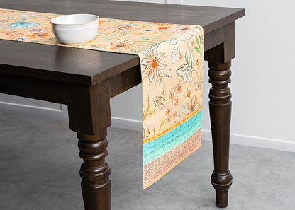 Maison d' Hermine Table Runner 100% Cotton Double Layer Table Runners 108 inches Long Decorative for Home Kitchen Dining Party Wedding Bridal Shower Spring Summer (Luxury Loft – Peach, 14.50" x 108")