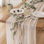 6Pcs Beige Gauze Rustic Cheesecloth Table Runner 120 Inch 10 FT for Wedding Baby Shower Bridal Shower Birthday Engagement Garden Outdoor Party Long Sheer Boho Decorations