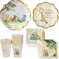 Kate Aspen Honey Bear 78-Piece Winnie Baby Shower Plates and Cups and Napkins Sets for 16 Guests, Classic Winnie Baby Shower Decorations Boy or Girl, Party Paper Plates & Party Supplies