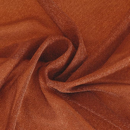 Terracotta Fall Thanksgiving Elegant Arch Draping Fabric Outdoor 1 Panel 29" × 20Ft Sheer Chiffon Curtain Drapes for Wedding Ceremony Birthday Party Garden Brunch