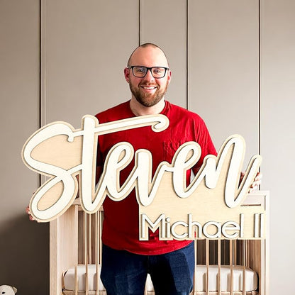 Wooden Name Signs For Nursery - Last Name Signs For Home - Baby Name Sign - Custom Wooden Name Sign - Baby Boy Girl Name Sign - Nursery Signs Decor - Birthday Wedding Event