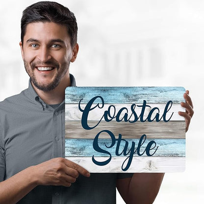 Custom Sign, Custom Street Sign, 11 Font Colors, 13 Font Styles, 4 Hole Options, 22 Sizes, 10x14 Inches, Rust Free DiBound, Fade Resistant, Made in USA by My Sign Center (Coastal)