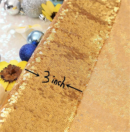 Eternal Beauty Yellow Gold Sequin Backdrop, 10x10 Ft Glitter Background Curtains for Shimmer Photography Party Wedding Birthday Back Drop Decor