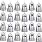 24 Pcs Halloween Disco Ghosts Decor Halloween Ornament Silver Mirror Disco Skeleton Tabletop Centerpiece for Holiday Cosplay Home Props Gift Party Decorations (Sliver)
