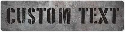 Custom Sign, Custom Street Sign, 11 Font Colors, 13 Font Styles, 4 Hole Options, 22 Sizes, 3x12 Inches, Ideal Christmas Gift, Rust Free DiBound, Fade Resistant, Made in USA by My Sign Center (Grunge