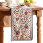 Farmhouse Berry Red Floral Cloth Runner for Coffee Table,71 Inches Long Linen French Table Runners,Decor Tabletop for Kitchen,Dining,Tea Party,Home,Christmas,12"*71"