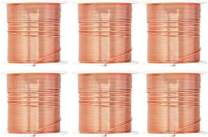 Mandala Crafts 20 Gauge Anodized Aluminum Craft Wire for Jewelry Making - 450 FT Colored Flexible Rose Gold Combo Wire - Bendable for Bonsai Armature Crafting Sculpting