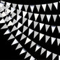 30 Ft Silver Party Decorations Glitter Metallic Paper Triangle Banner Flag Garland Pennant Bunting for Graduation Wedding Engagement Anniversary Bachelorette Birthday Baby Bridal Shower Party Supplies