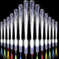 100 Pcs White Fiber Optic Wands Bulk Wedding Sparklers Party Favors LED Light Glow Sticks with 3 Modes Long Flashing Glow for Birthday Wedding Bridal Shower Glow in the Dark Party Favors