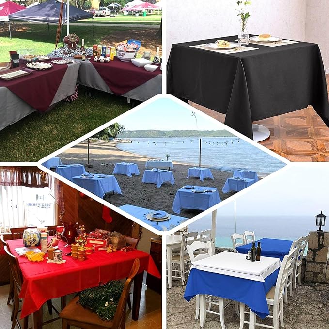 Efavormart 70" Square Linens Gold Wholesale Linens Polyester Square Linen Tablecloth for Wedding Banquet Party Restaurant